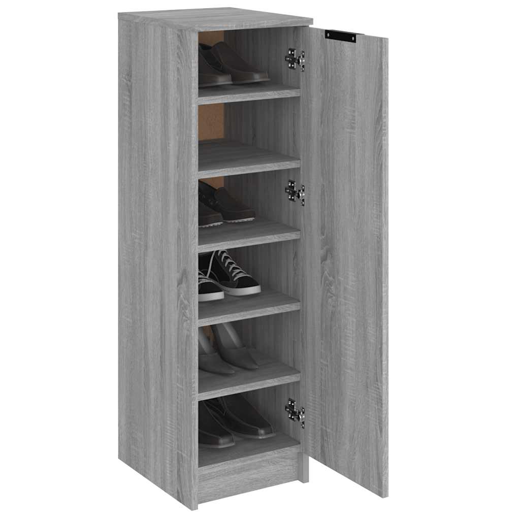Shoe Cabinet Grey Sonoma 30x35x100 cm Engineered Wood